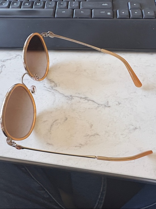 Coach Round Sunglasses with Gold Frame C6179 main image 4